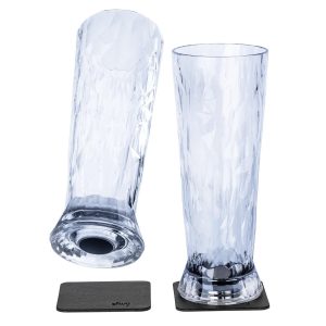 Silwy Outdoor-Bierglas Hightech-Kunststoffgläser, 2er-Set