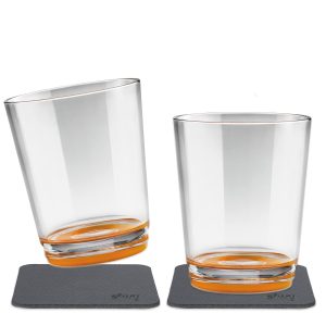 Silwy Outdoor-Becher Hup Orange 2er-Set magnetisch