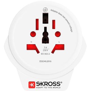 SKROSS Reiseadapter World UK mit USB Ladegerät