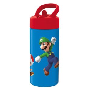 Amscan Trinkflasche Super Mario 410 ml, Blau