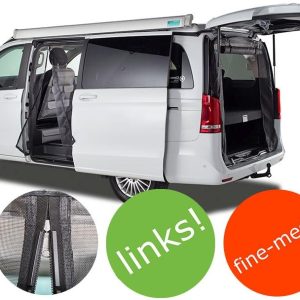 Van Quito Schiebetürenmoskitonetz, Magnet RV, links, fine-mesh