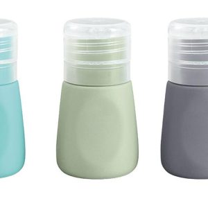 diaqua® Kosmetikflaschen 3er Set, Türkis/Hellgrün/Grau