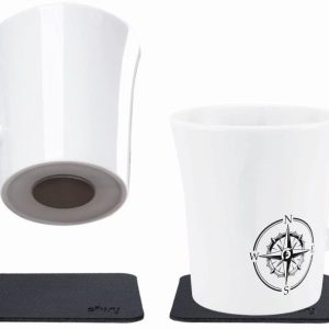 Silwy Porzellan Magnet-Henkel-Tassen Set Reiselust