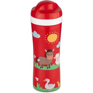 Koziol Trinkflasche Oase Farm, 425 ml, Rot