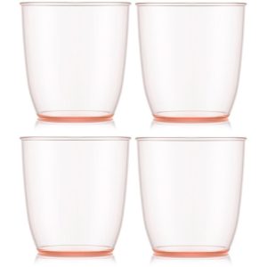 Bodum Outdoor-Becher Kvadrant 200 ml, Rosa, 4 Stück