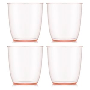 Bodum Outdoor-Becher Kvadrant 350 ml, Rosa, 4 Stück