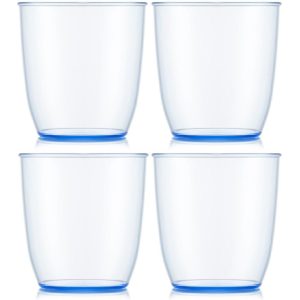 Bodum Outdoor-Becher Kvadrant 350 ml, Blau, 4 Stück