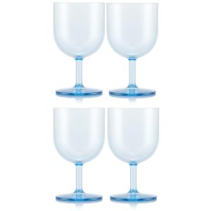 Bodum Outdoor-Weinglas Oktett 250 ml, Blau, 4 Stück