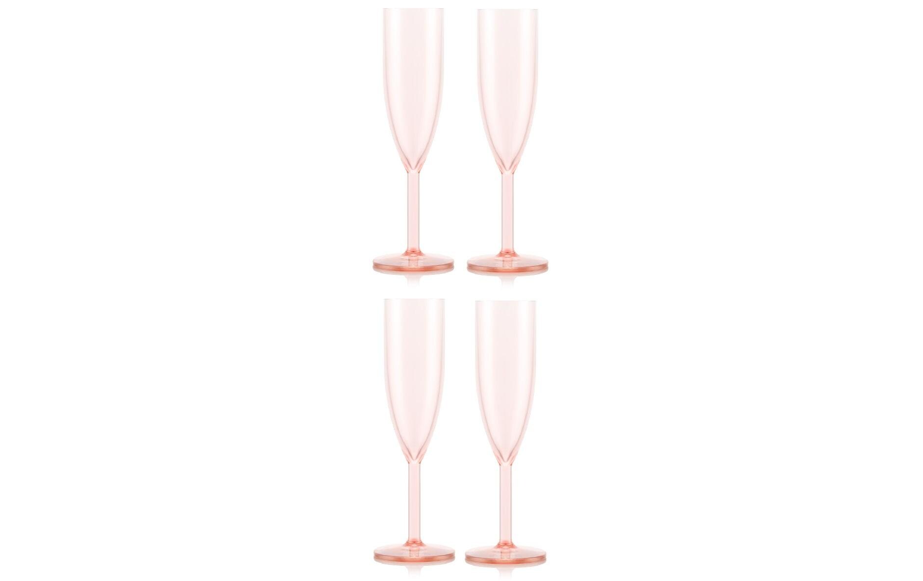 Bodum Outdoor-Champagnerglas Oktett 120 ml, Rosa, 4 Stück