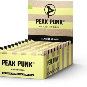 PEAK PUNK Riegel Bio Energy Bar – Almond Lemon 15 x 38 g