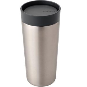 Brabantia Thermobecher Make & Take 360 ml, Dunkelgrau/Silber