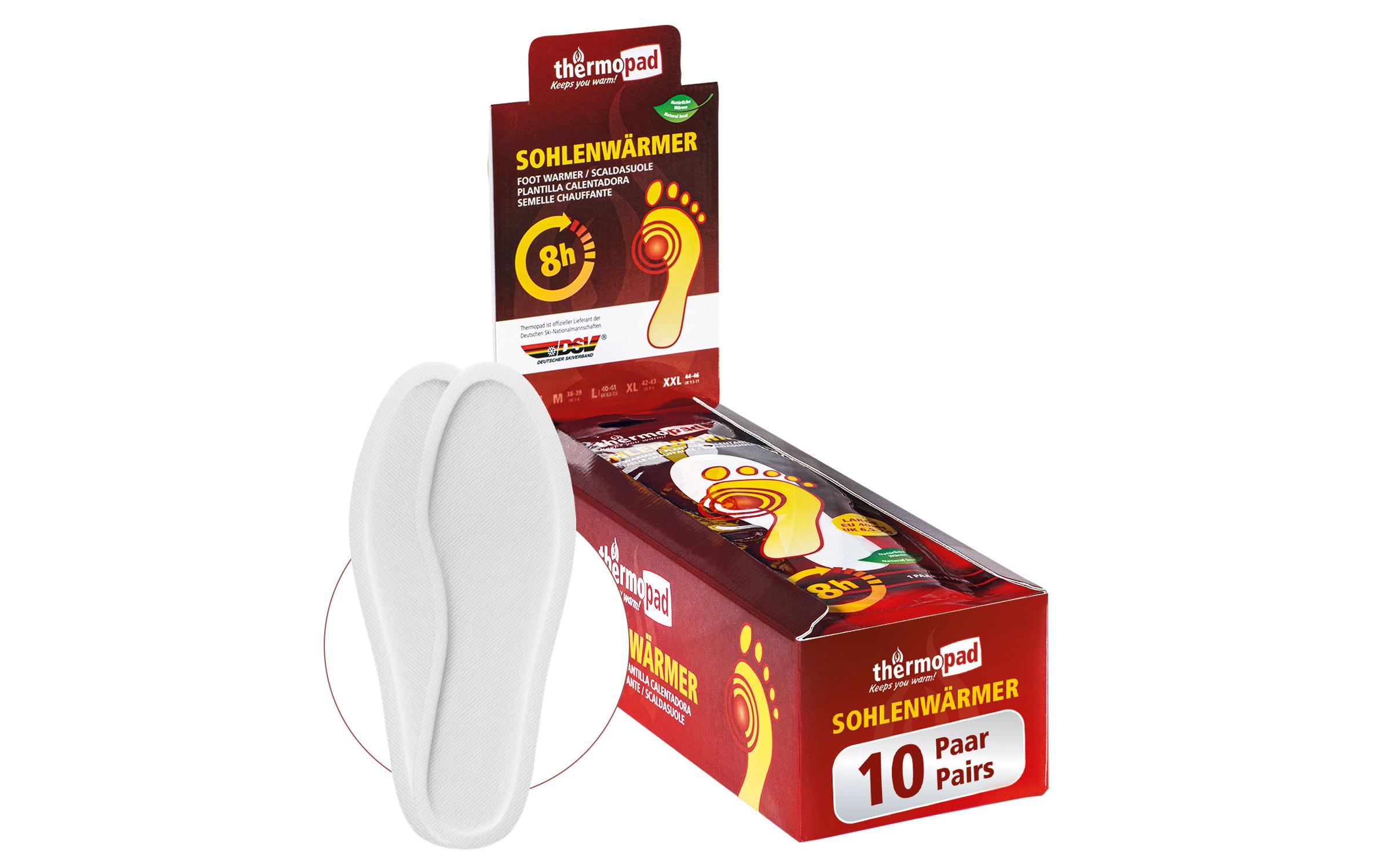 Thermopad multi Wärmepad Sohlenwärmer XXL Gr. 44 - 46, 10er Pack