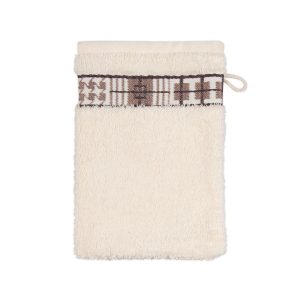 Frottana Waschhandschuh Fjord 15 x 20 cm, Ivory
