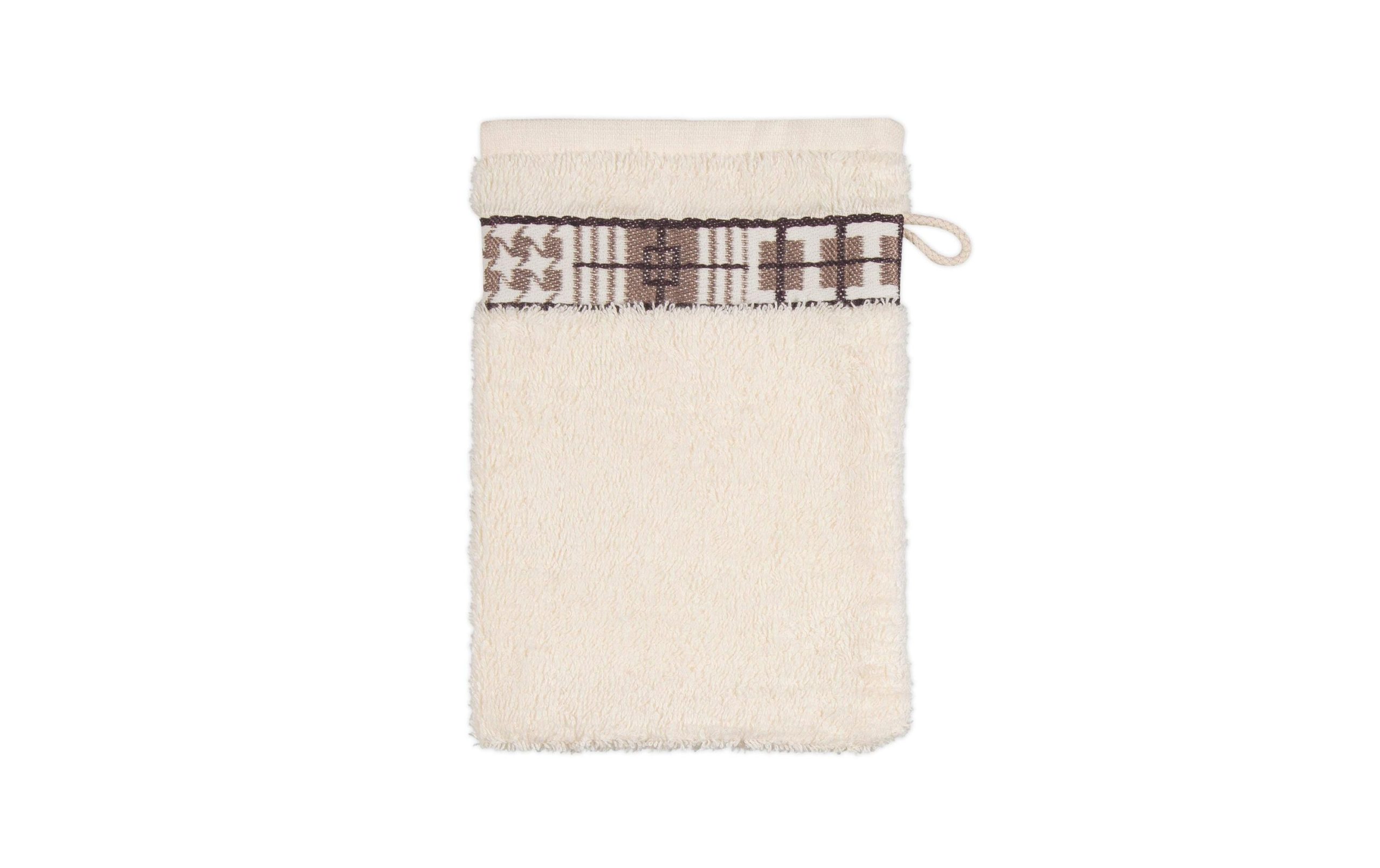 Frottana Waschhandschuh Fjord 15 x 20 cm, Ivory