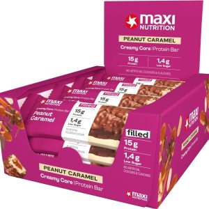 Maxi Nutrition Riegel Creamy Core Caramel/Erdnuss, 12 x 45 g