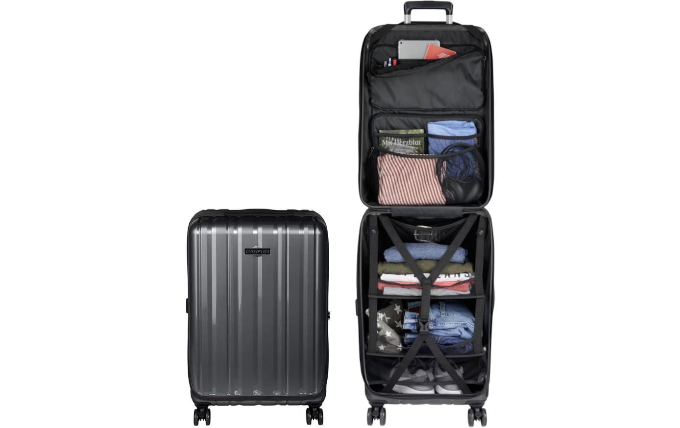 CASYRO Stand-Up Koffer Medium, 80L, Anthrazit