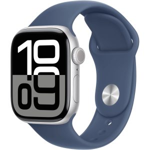 Apple Watch Series 10 42 mm Alu Silber Sport Denim M/L