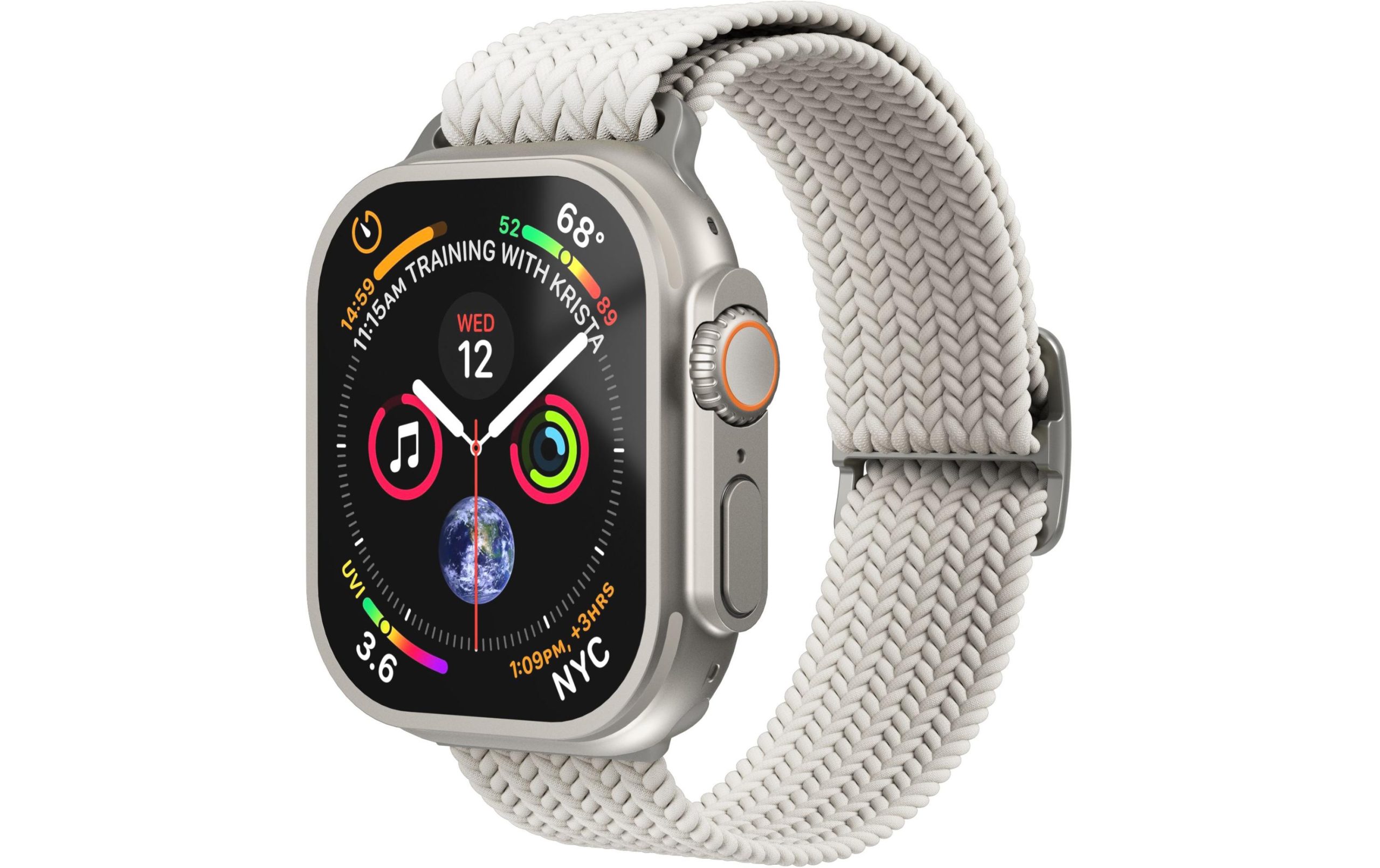 Vonmählen Armband Woven Loop Apple Watch 42/44/45/49 mm Cream