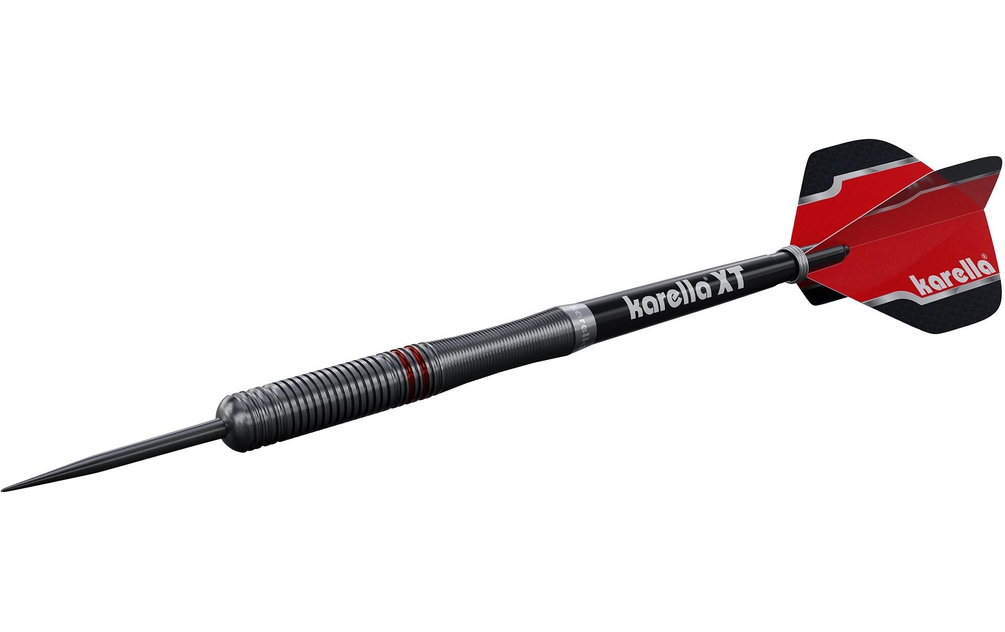 Karella Dartpfeile Steeldart Fighter 24g, 3 Stück – Schwarz