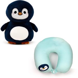 Sombo Reisekissen Plüsch 2 in 1 Pinguin