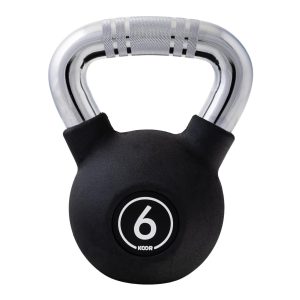KOOR Kettlebell 6 kg, Schwarz