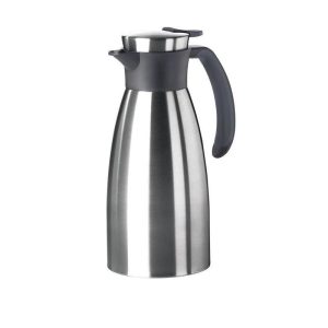 Emsa Thermoskanne Soft Grip 1000 ml, Schwarz/Silber