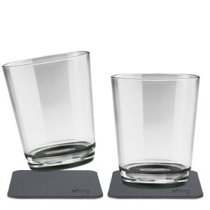 Silwy Outdoor-Becher Pearl Grey 2er-Set magnetisch 2.5 dl