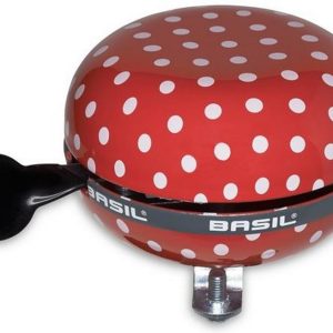 BASIL Fahrradklingel Big Bell Polkadot, Rot/Weiss