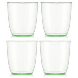 Bodum Outdoor-Becher Kvadrant 200 ml, Grün, 4 Stück