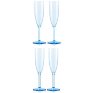 Bodum Outdoor-Champagnerglas Oktett 120 ml, Blau, 4 Stück