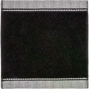 Möve Waschlappen Brooklyn 30 x 30 cm, Schwarz