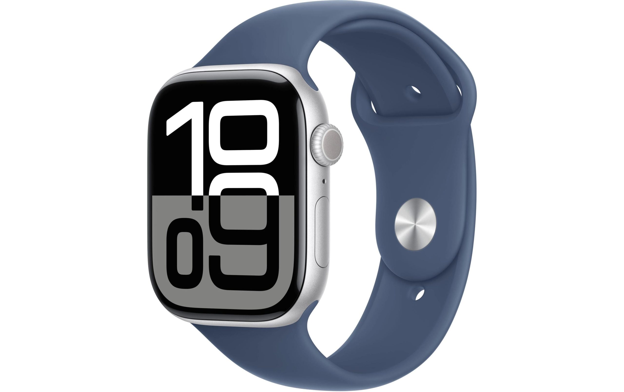 Apple Watch Series 10 46 mm Alu Silber Sport Denim S/M