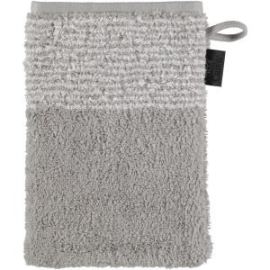 Cawö Waschhandschuh Two Tone 16 x 22 cm, Platin