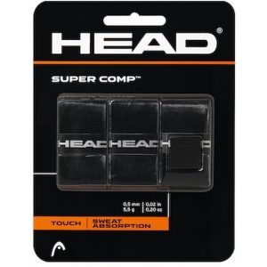 HEAD Tennis Grip Super Comp 3er-Pack, Schwarz