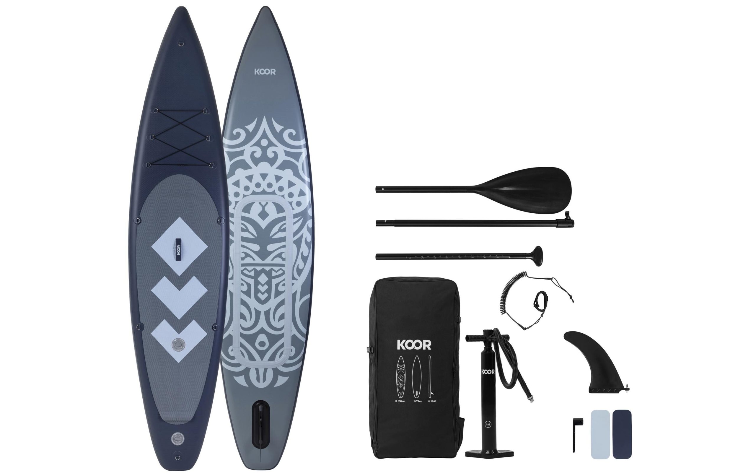 KOOR SUP Board Moolaka 11'6 mit Doppelkammersystem