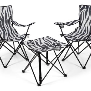 Zebraffo Camping-Sitzgarnitur Zebra 3er