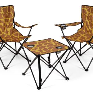 Zebraffo Camping-Sitzgarnitur Giraffe 3er