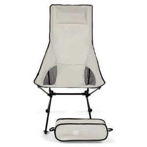 Trekony Campingstuhl Hoch Taupe Aluminium