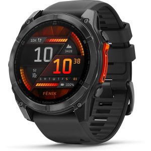 GARMIN Sportuhr Fenix 8 AMOLED, 47 mm Schwarz/Schiefergrau