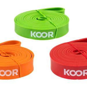 KOOR Fitnessband 3er-Set, mittel bis extra stark
